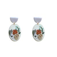 Simple Style Flower Soft Clay Stoving Varnish Women's Drop Earrings 1 Pair main image 2
