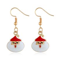 Fashion Santa Claus Christmas Socks Bell Alloy Pearl Inlay Rhinestones Women's Drop Earrings 1 Pair sku image 2
