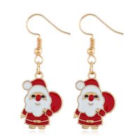Fashion Santa Claus Christmas Socks Bell Alloy Pearl Inlay Rhinestones Women's Drop Earrings 1 Pair sku image 22