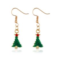 Fashion Santa Claus Christmas Socks Bell Alloy Pearl Inlay Rhinestones Women's Drop Earrings 1 Pair sku image 1