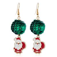 Fashion Santa Claus Christmas Socks Bell Alloy Pearl Inlay Rhinestones Women's Drop Earrings 1 Pair sku image 21