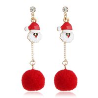 Fashion Santa Claus Christmas Socks Bell Alloy Pearl Inlay Rhinestones Women's Drop Earrings 1 Pair sku image 29