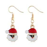 Fashion Santa Claus Christmas Socks Bell Alloy Pearl Inlay Rhinestones Women's Drop Earrings 1 Pair sku image 24