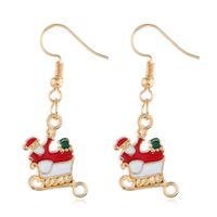 Fashion Santa Claus Christmas Socks Bell Alloy Pearl Inlay Rhinestones Women's Drop Earrings 1 Pair sku image 12