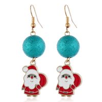 Fashion Santa Claus Christmas Socks Bell Alloy Pearl Inlay Rhinestones Women's Drop Earrings 1 Pair sku image 16