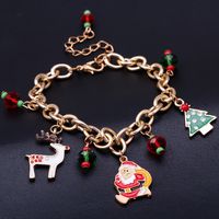 Fashion Christmas Tree Santa Claus Alloy Enamel Plating Women's Bracelets 1 Piece main image 4