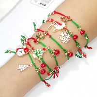 Mode Weihnachts Baum Weihnachtsmann-legierung Inlay Strass Steine Damen Armbänder 1 Stück main image 1