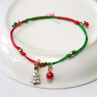 Mode Weihnachts Baum Weihnachtsmann-legierung Inlay Strass Steine Damen Armbänder 1 Stück sku image 4