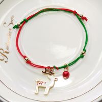 Les Bracelets Des Femmes De Strass D'incrustation D'électrodéposition D'alliage De Père Noël D'arbre De Noël De Mode 1 Morceau main image 2