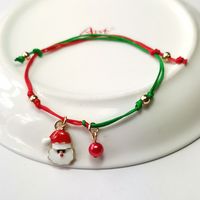 Fashion Christmas Tree Santa Claus Alloy Plating Inlay Rhinestones Women's Bracelets 1 Piece sku image 3