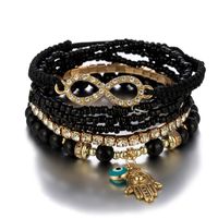 Fashion Palm Eye Arylic Beaded Tassel Inlay Rhinestones Women's Bracelets 1 Piece sku image 5