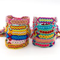 Ethnic Style Rhombus Rope Unisex Bracelets 1 Piece sku image 1