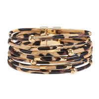 Simple Style Leopard Pu Leather Sequins Plating Gold Plated Women's Bracelets sku image 3