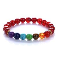 Fashion Round Natural Stone Beaded Bracelets 1 Piece sku image 8