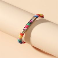 Mode Regenbogen Kupfer Stricken Armbänder 1 Stück main image 1