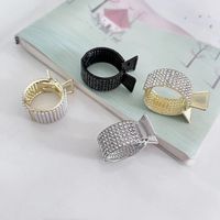 Simple Style Solid Color Alloy Plating Inlay Rhinestones Pearl Hair Claws 1 Piece main image 5