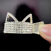 Simple Style Solid Color Alloy Plating Inlay Rhinestones Pearl Hair Claws 1 Piece sku image 6