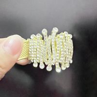 Simple Style Solid Color Alloy Plating Inlay Rhinestones Pearl Hair Claws 1 Piece sku image 15