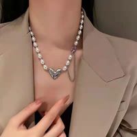 Mode Herzform Lächelndes Gesicht Titan Stahl Einbrennlack Perle Halskette Mit Anhänger 1 Stück sku image 25