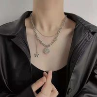 Mode Herzform Lächelndes Gesicht Titan Stahl Einbrennlack Perle Halskette Mit Anhänger 1 Stück sku image 24
