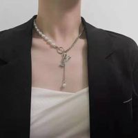 Mode Herzform Lächelndes Gesicht Titan Stahl Einbrennlack Perle Halskette Mit Anhänger 1 Stück sku image 28