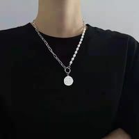 Mode Herzform Lächelndes Gesicht Titan Stahl Einbrennlack Perle Halskette Mit Anhänger 1 Stück sku image 35
