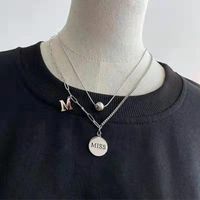 Mode Herzform Lächelndes Gesicht Titan Stahl Einbrennlack Perle Halskette Mit Anhänger 1 Stück sku image 43