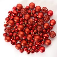 Christmas Retro Ball Plastic Party Hanging Ornaments 100 Pieces main image 4