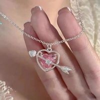 Fashion Heart Shape Alloy Rhinestone Plating Women's Bracelets Necklace main image 5