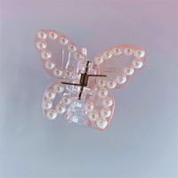 Mode Fleur Papillon Arylique Plastique Résine Incruster Perles Artificielles Diamant Artificiel Griffes De Cheveux 1 Pièce main image 4