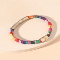 Mode Regenbogen Kupfer Stricken Armbänder 1 Stück sku image 1