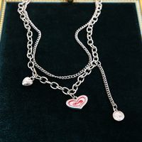 Fashion Heart Shape Alloy Plating Women's Layered Necklaces 1 Piece main image 3