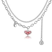 Fashion Heart Shape Alloy Plating Women's Layered Necklaces 1 Piece main image 2
