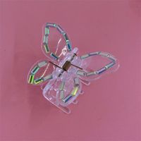Fashion Flower Butterfly Arylic Plastic Resin Inlay Artificial Pearls Artificial Diamond Hair Claws 1 Piece sku image 4