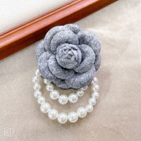 Fashion Flower Cloth Beaded Women's Brooches sku image 4