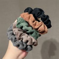 Mode Einfarbig Tuch Falten Haargummi 1 Stück main image 3