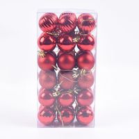 Christmas Fashion Ball Solid Color Plastic Party Decorative Props 36 Pieces sku image 2