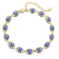 Fashion U Shape Devil's Eye Copper Women's Bracelets Anklet Necklace 1 Piece sku image 3