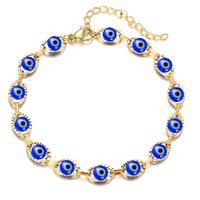 Fashion U Shape Devil's Eye Copper Women's Bracelets Anklet Necklace 1 Piece sku image 21