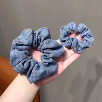 Fashion Plaid Cloth Pleated Hair Tie 1 Set sku image 4