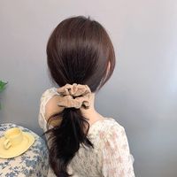 Fashion Plaid Cloth Pleated Hair Tie 1 Set main image 4