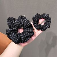 Fashion Plaid Cloth Pleated Hair Tie 1 Set sku image 7