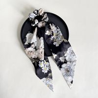 Fashion Flower Satin Printing Hair Tie 1 Piece sku image 2