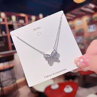 Fashion Letter Universe Titanium Steel Rhinestones Pendant Necklace sku image 61