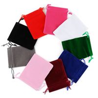 Fashion Solid Color Cloth Drawstring Jewelry Packaging Bags main image 4