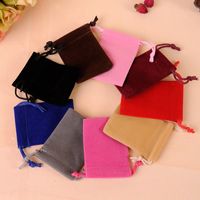 Fashion Solid Color Flannel Jewelry Packaging Bags 1 Piece main image 1