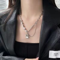 Fashion Heart Shape Butterfly Alloy Pearl Plating Women's Layered Necklaces Pendant Necklace 1 Piece sku image 41