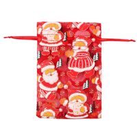 Christmas Bronzing Gauze Snowflake Star Gauze Santa Elk Bundle Mouth Storage Bag sku image 11