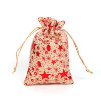 Christmas Retro Letter Star Cloth Party Gift Wrapping Supplies 1 Piece sku image 4
