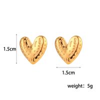 Fashion Heart Shape Stainless Steel Plating Ear Studs 1 Pair main image 2